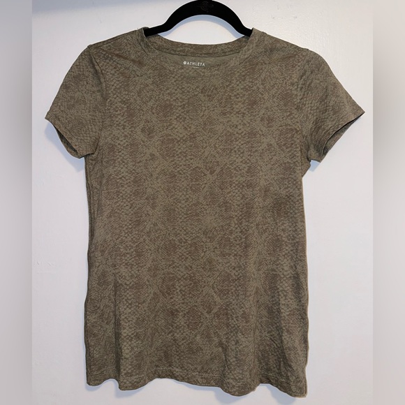 Athleta Tops - Athleta Crew Neck - Snake Skin Print